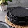 imageAmorArc Ceramic Dinner Plates Set of 6 Wavy Rim 105 Inch Stoneware Dish Set Large Dinnerware Plates for KitchenMicrowaveampampDishwasher Safe Scratch ResistantReactive Glaze Matte BlackMatte Speckled Black