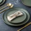 imageAmorArc Ceramic Dinner Plates Set of 6 Wavy Rim 105 Inch Stoneware Dish Set Large Dinnerware Plates for KitchenMicrowaveampampDishwasher Safe Scratch ResistantReactive Glaze Matte BlackReactiv Matte