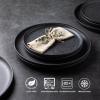 imageAmorArc Ceramic Dinner Plates Set of 6 Wavy Rim 105 Inch Stoneware Dish Set Large Dinnerware Plates for KitchenMicrowaveampampDishwasher Safe Scratch ResistantReactive Glaze Matte BlackMatte Speckled Black