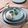 imageAmorArc Ceramic Dinnerware Sets Handpainted Plates and Bowls Set with Rustic Terracotta Underside Scratch Resistant Stoneware Dishes Set Dishwasher ampamp Microwave SafeStone Blue