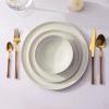 imageAmorArc Ceramic Dinnerware Sets Handpainted Plates and Bowls Set with Rustic Terracotta Underside Scratch Resistant Stoneware Dishes Set Dishwasher ampamp Microwave SafeLight Beige