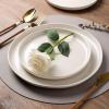 imageAmorArc Ceramic Dinnerware Sets Handpainted Plates and Bowls Set with Rustic Terracotta Underside Scratch Resistant Stoneware Dishes Set Dishwasher ampamp Microwave SafeMulticolor