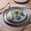 imageAmorArc Ceramic Dinnerware Sets Handpainted Plates and Bowls Set with Rustic Terracotta Underside Scratch Resistant Stoneware Dishes Set Dishwasher ampamp Microwave SafeLimestone