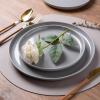 imageAmorArc Ceramic Dinnerware Sets Handpainted Plates and Bowls Set with Rustic Terracotta Underside Scratch Resistant Stoneware Dishes Set Dishwasher ampamp Microwave SafeLimestone