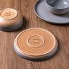 imageAmorArc Ceramic Dinnerware Sets Handpainted Plates and Bowls Set with Rustic Terracotta Underside Scratch Resistant Stoneware Dishes Set Dishwasher ampamp Microwave SafeLimestone