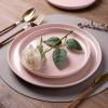 imageAmorArc Ceramic Dinnerware Sets Handpainted Plates and Bowls Set with Rustic Terracotta Underside Scratch Resistant Stoneware Dishes Set Dishwasher ampamp Microwave SafeCloud Pink