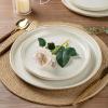 imageAmorArc Ceramic Dinnerware Sets Handpainted Plates and Bowls Set with Rustic Terracotta Underside Scratch Resistant Stoneware Dishes Set Dishwasher ampamp Microwave SafeLight BeigeHandbrush Rim