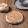 imageAmorArc Ceramic Dinnerware Sets Handpainted Plates and Bowls Set with Rustic Terracotta Underside Scratch Resistant Stoneware Dishes Set Dishwasher ampamp Microwave SafeLimestone