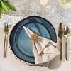 imageAmorArc Ceramic Dinnerware SetsHandmade Reactive Glaze Stoneware Plates and Bowls SetHighly Scratch Resistant  Dishwasher ampamp Microwave Safe Dishes SetService for 4 12pcMatte Ceylon Blue