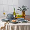 imageAmorArc Ceramic Dinnerware SetsHandmade Reactive Glaze Stoneware Plates and Bowls SetHighly Scratch Resistant  Dishwasher ampamp Microwave Safe Dishes SetService for 4 12pcVintage Blue
