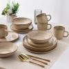 imageAmorArc Ceramic Dinnerware SetsHandmade Reactive Glaze Stoneware Plates and Bowls SetHighly Scratch Resistant  Dishwasher ampamp Microwave Safe Dishes SetService for 4 12pcLatte