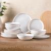 imageAmorArc Ceramic Dinnerware SetsHandmade Reactive Glaze Stoneware Plates and Bowls SetHighly Scratch Resistant  Dishwasher ampamp Microwave Safe Dishes SetService for 4 12pcReactive Color