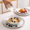 imageAmorArc Ceramic Dinnerware SetsHandmade Reactive Glaze Stoneware Plates and Bowls SetHighly Scratch Resistant  Dishwasher ampamp Microwave Safe Dishes SetService for 4 12pcReactive Color
