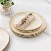 imageAmorArc Ceramic Dinnerware SetsHandmade Reactive Glaze Stoneware Plates and Bowls SetHighly Scratch Resistant  Dishwasher ampamp Microwave Safe Dishes SetService for 4 12pcBeige