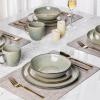 imageAmorArc Ceramic Dinnerware SetsHandmade Reactive Glaze Stoneware Plates and Bowls SetHighly Scratch Resistant  Dishwasher ampamp Microwave Safe Dishes SetService for 4 12pcReactive Glaze