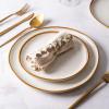 imageAmorArc Ceramic Dinnerware SetsHandmade Reactive Glaze Stonewre Plates and Bowls SetsHighly Chip and Crack Resistant  Dishwasher ampamp Microwave Safe Dishes SetService for 4 12pcPearl White