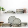 imageAmorArc Ceramic Dinnerware SetsHandmade Reactive Glaze Stonewre Plates and Bowls SetsHighly Chip and Crack Resistant  Dishwasher ampamp Microwave Safe Dishes SetService for 4 12pcGreen Wheat