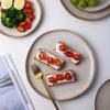 imageAmorArc Ceramic Dinnerware SetsHandmade Reactive Glaze Stonewre Plates and Bowls SetsHighly Chip and Crack Resistant  Dishwasher ampamp Microwave Safe Dishes SetService for 4 12pcCappuccino