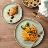 imageAmorArc Ceramic Dinnerware SetsHandmade Reactive Glaze Stonewre Plates and Bowls SetsHighly Chip and Crack Resistant  Dishwasher ampamp Microwave Safe Dishes SetService for 4 12pcOlive Green