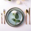 imageAmorArc Ceramic Dinnerware SetsHandmade Reactive Glaze Stonewre Plates and Bowls SetsHighly Chip and Crack Resistant  Dishwasher ampamp Microwave Safe Dishes SetService for 4 12pcOcean