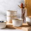 imageAmorArc Ceramic Ramekins 4 oz Small Oven Safe Baking Dishes for Creme Brulee Lava Cakes Pudding Custard Cups Souffle Pot Pie Porcelain Ramekins Sauce Bowls Set of 6