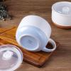 imageAmorArc Ceramic Soup Mugs with Lid 24 oz Large Soup Cups with Hanlde for Coffee Cereal Salad Noodles Tea Soup Bowls Cups MicrowaveampampDishwasher Safe Set of 2 Mix 24oz  Set of 2Mix