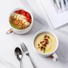 imageAmorArc Ceramic Soup Mugs with Lid 24 oz Large Soup Cups with Hanlde for Coffee Cereal Salad Noodles Tea Soup Bowls Cups MicrowaveampampDishwasher Safe Set of 2 Mix 24oz  Set of 2Alloy Orange