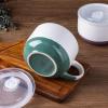 imageAmorArc Ceramic Soup Mugs with Lid 24 oz Large Soup Cups with Hanlde for Coffee Cereal Salad Noodles Tea Soup Bowls Cups MicrowaveampampDishwasher Safe Set of 2 Mix 24oz  Set of 2Green
