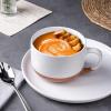 imageAmorArc Ceramic Soup Mugs with Lid 24 oz Large Soup Cups with Hanlde for Coffee Cereal Salad Noodles Tea Soup Bowls Cups MicrowaveampampDishwasher Safe Set of 2 Mix 24oz  Set of 2Alloy Orange