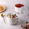 imageAmorArc Ceramic Soup Mugs with Lid 24 oz Large Soup Cups with Hanlde for Coffee Cereal Salad Noodles Tea Soup Bowls Cups MicrowaveampampDishwasher Safe Set of 2 Mix 24oz  Set of 2Mix