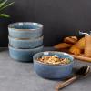 imageAmorArc Cereal Bowls Set of 6 for Kitchen 26oz Stoneware Soup Bowls Set for Cereal Soup Modern Kitchen Bowls for Meal Dishwasher ampampMicrowave Safe Reactive GlazeCeylon Blue