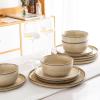 imageAmorArc Cereal Bowls Set of 6 for Kitchen 26oz Stoneware Soup Bowls Set for Cereal Soup Modern Kitchen Bowls for Meal Dishwasher ampampMicrowave Safe ReactiveColorCappuccino