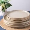 imageAmorArc Dinner Plates Set of 6 105 Inch Reactive Glaze Ceramic Plates Set Microwave Dishwasher Safe Scratch Resistant Modern Large Dinnerware Dishes Set Kitchen Stoneware PlatesCappuccino