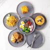 imageAmorArc Dinner Plates Set of 6 105 Inch Reactive Glaze Ceramic Plates Set Microwave Dishwasher Safe Scratch Resistant Modern Large Dinnerware Dishes Set Kitchen Stoneware PlatesReactive Color G