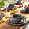 imageAmorArc Dinner Plates Set of 6 105 Inch Reactive Glaze Ceramic Plates Set Microwave Dishwasher Safe Scratch Resistant Modern Large Dinnerware Dishes Set Kitchen Stoneware PlatesReactive Color G