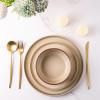 imageAmorArc Dinner Plates Set of 6 105 Inch Reactive Glaze Ceramic Plates Set Microwave Dishwasher Safe Scratch Resistant Modern Large Dinnerware Dishes Set Kitchen Stoneware PlatesReactive Latte