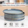 imageAmorArc Dinner Plates Set of 6 105 Inch Reactive Glaze Ceramic Plates Set Microwave Dishwasher Safe Scratch Resistant Modern Large Dinnerware Dishes Set Kitchen Stoneware PlatesCeylon Blue