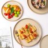 imageAmorArc Dinner Plates Set of 6 105 Inch Reactive Glaze Ceramic Plates Set Microwave Dishwasher Safe Scratch Resistant Modern Large Dinnerware Dishes Set Kitchen Stoneware PlatesReactive Latte