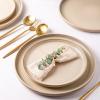 imageAmorArc Dinner Plates Set of 6 105 Inch Reactive Glaze Ceramic Plates Set Microwave Dishwasher Safe Scratch Resistant Modern Large Dinnerware Dishes Set Kitchen Stoneware PlatesReactive Latte
