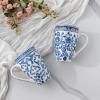 imageAmorArc Porcelain Tea Mug with Infuser and Lid 18 Oz Tea Cup with Handle for Loose Leaf Tea Gift for Tea Lovers of Men and WomenClassical Pattern