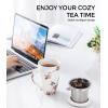 imageAmorArc Porcelain Tea Mug with Infuser and Lid 18 Oz Tea Cup with Handle for Loose Leaf Tea Gift for Tea Lovers of Men and WomenPeach Blossom