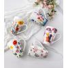 imageAmorArc Porcelain Tea Mug with Infuser and Lid 18 Oz Tea Cup with Handle for Loose Leaf Tea Gift for Tea Lovers of Men and WomenPeach Blossom