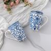 imageAmorArc Porcelain Tea Mug with Infuser and Lid 18 Oz Tea Cup with Handle for Loose Leaf Tea Gift for Tea Lovers of Men and WomenPeony