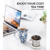 imageAmorArc Porcelain Tea Mug with Infuser and Lid 18 Oz Tea Cup with Handle for Loose Leaf Tea Gift for Tea Lovers of Men and WomenPeony