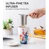 imageAmorArc Porcelain Tea Mug with Infuser and Lid 18 Oz Tea Cup with Handle for Loose Leaf Tea Gift for Tea Lovers of Men and WomenSage