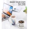 imageAmorArc Porcelain Tea Mug with Infuser and Lid 18 Oz Tea Cup with Handle for Loose Leaf Tea Gift for Tea Lovers of Men and WomenSage