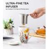 imageAmorArc Porcelain Tea Mug with Infuser and Lid 18 Oz Tea Cup with Handle for Loose Leaf Tea Gift for Tea Lovers of Men and WomenTulips