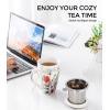 imageAmorArc Porcelain Tea Mug with Infuser and Lid 18 Oz Tea Cup with Handle for Loose Leaf Tea Gift for Tea Lovers of Men and WomenTulips