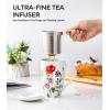 imageAmorArc Porcelain Tea Mug with Infuser and Lid 18 Oz Tea Cup with Handle for Loose Leaf Tea Gift for Tea Lovers of Men and WomenWild Flowers