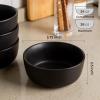 imageAmorArc Stoneware Cereal Bowls Set of 4 26oz Soup Bowls Set for Cereal Soup Snacks Modern Kitchen bowls for Meal Dishwasher ampampMicrowave Safe Matte BlackMatte Black